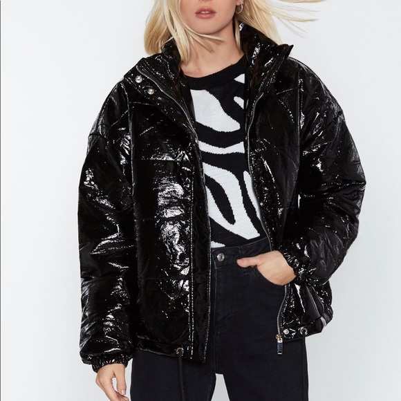 NWT Rain Or Shine Puffer Jacket, Reflective Black - Picture 1 of 13